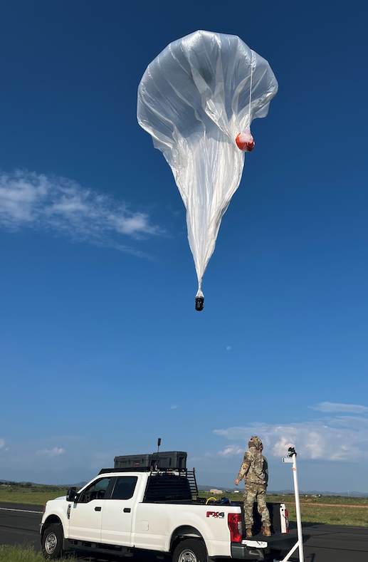 Military tactical balloon launch